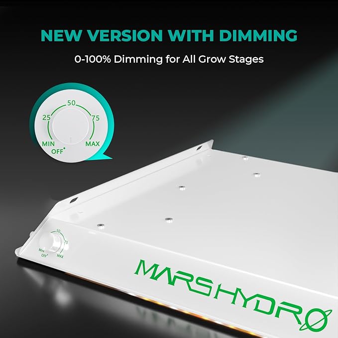 MARS HYDRO TS600 100W LED Grow Light for Beginners New Diodes Layout Full Spectrum Growing Lamps for Indoor Plants Hydroponic Seed Starting Vegetables Bloom in 2x2 Grow Tent