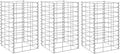 YAFF Silver Iron Gabion Raised Bed for Outdoor Garden - 11.8 x 11.8 x 19.7 in Set of 3