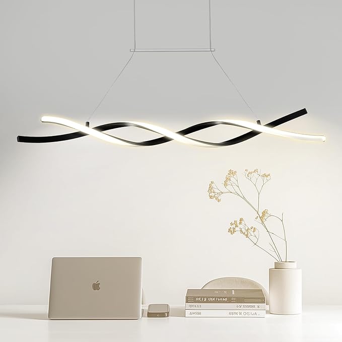 VEVOR Modern Chandelier Light Fixtures 24W Dimmable LED Pendant Light with Remote Control Silicone Lampshade 3000K / 4000K / 6500K Color Temperature Adjustable Ceiling Lamp for Kitchen Dining Room