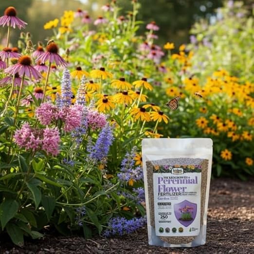 Old Cobblers Farm™ Wicked Growth Perennial Flowers Fertilizer – Ensures Consistent Flowering and Healthy Root Strength Year After Year (5 lbs | 10 lbs | 15 lbs | 20 lbs) (15 lbs)