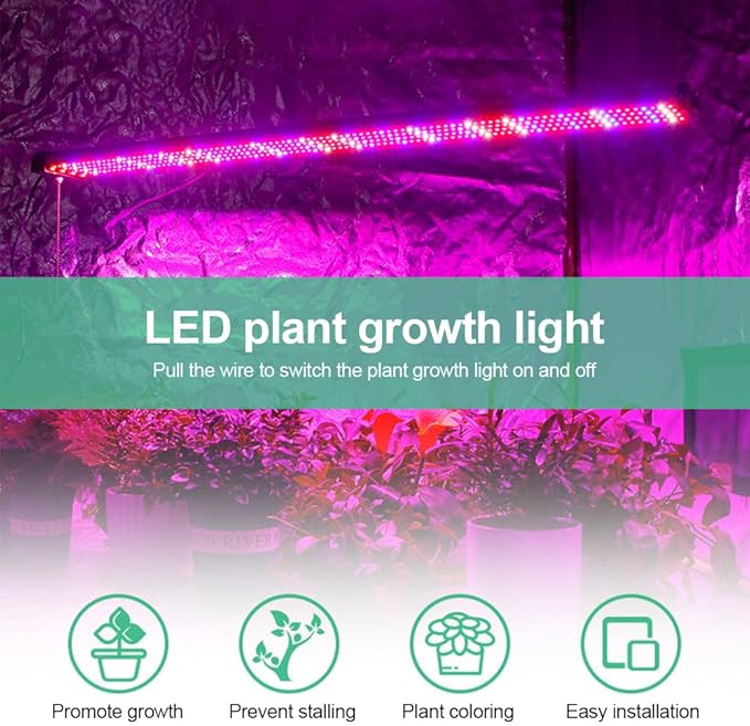 LED Grow s for Indoor Pls Full Spectrum Linkable 5000K Day/620nm Red/465nm Blue IP20 Waterproof Adjustable Height ing Indoor Pl s for Growth Seed Stang