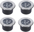 4PCS Underground Light LED 85-265V Landscape Lights IP67 Waterproof Path Light Underground Light LED Landscape In-ground Well Lights Decorative Spotlight Buried Lights