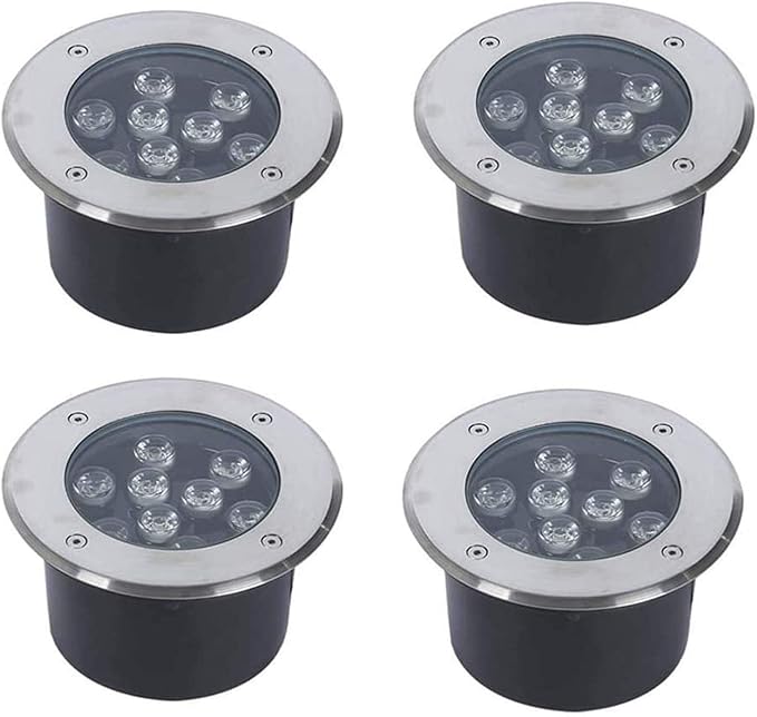 4PCS Underground Light LED 85-265V Landscape Lights IP67 Waterproof Path Light Underground Light LED Landscape In-ground Well Lights Decorative Spotlight Buried Lights