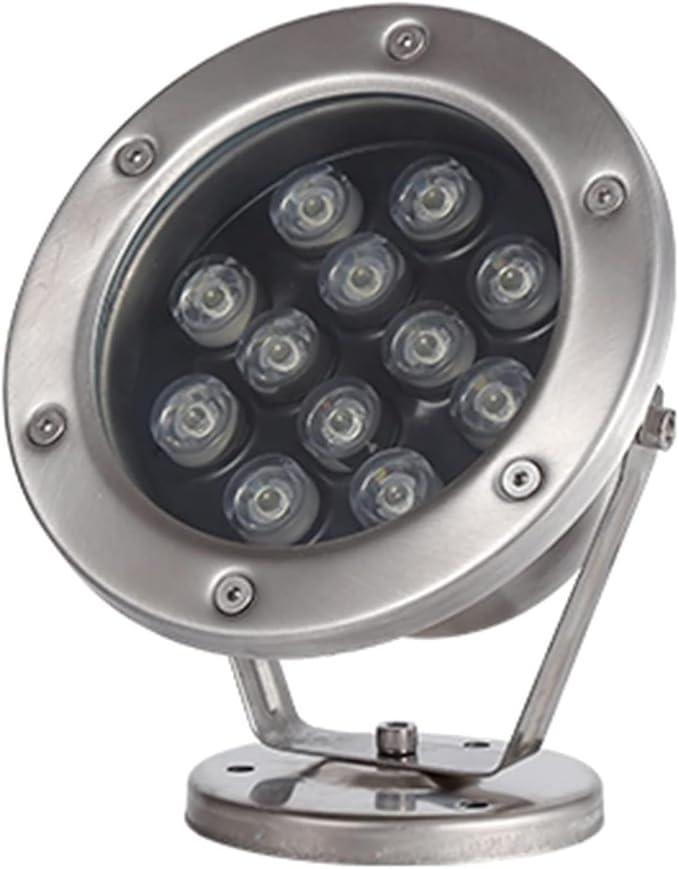 Underwater Light - 12V LED Beam Spotlight Underwater Pond Spotlight Low Voltage Fountain Lighting LED Waterproof IP68 Stainless Steel Underwater Light for Pool Fountain Pond(Green9W(12v))