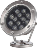 Underwater Light - 12V LED Beam Spotlight Underwater Pond Spotlight Low Voltage Fountain Lighting LED Waterproof IP68 Stainless Steel Underwater Light for Pool Fountain Pond(Green9W(12v))