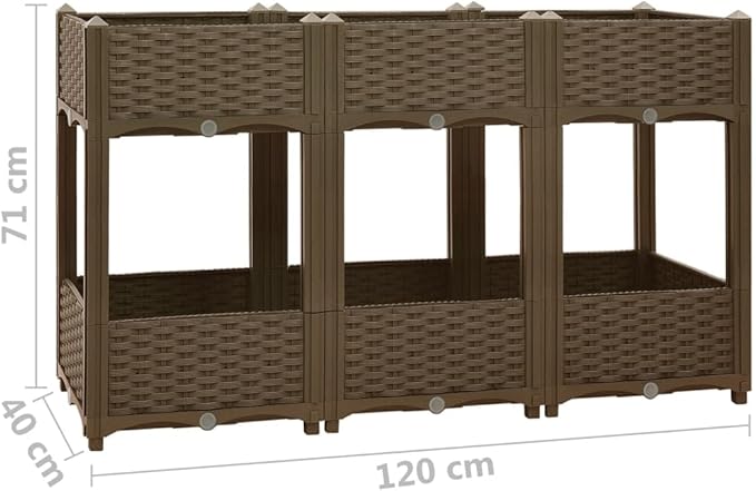 SKM Raised Bed 120x40x71 cm Polypropylene (Weight-18KG)-6521