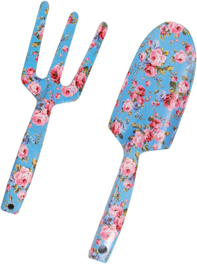 Women ' s Gardening Tool Set Hand Trowel Fork Durability Stainless Steel with Unique Floral Print Perfect for Various Task Gardening Tool for Women
