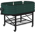 Galvanized Raised Garden Bed Kit with Cover Large Corrosion-Resistant Planter Raised Beds for Vegetables and Flowers Sturdy Outdoor Metal Garden Raised Beds with Reinforced Structure Easy Assembly
