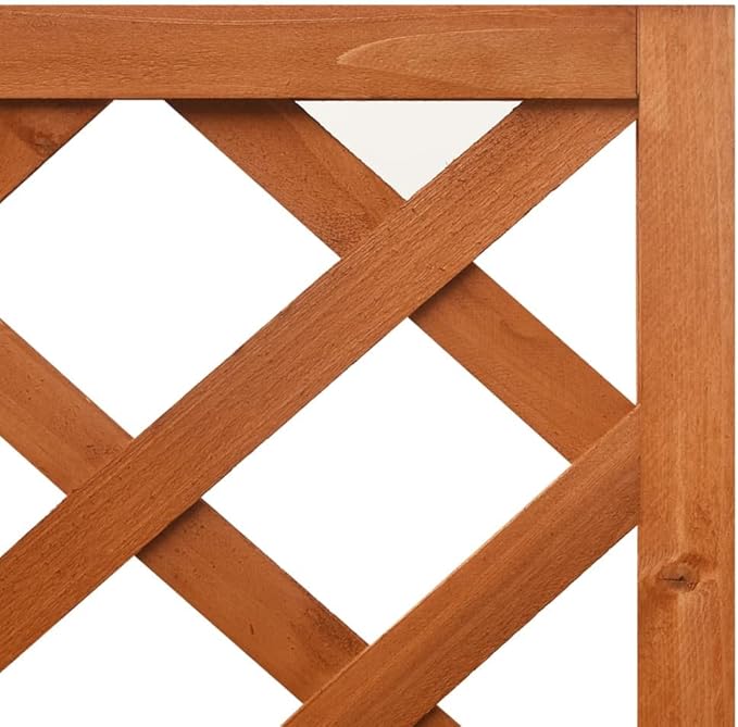 Corner Trellis Planter 15.7x15.7x59.1 Solid Fir Wood Triangular Raised Garden Bed with Built-in Lattice for Patio Balcony Small Space Outdoor Flower &amp Vegetable Herb Display