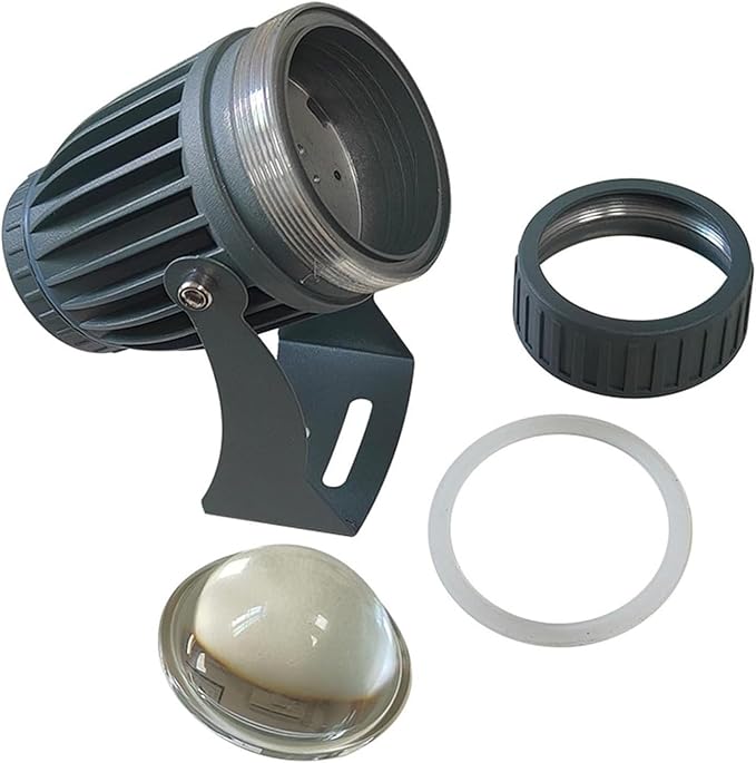 Outdoor Rotation Spot Light 10W Led Beam Lamp IP66 Waterproof Ground Landscape Lights Narrow Beam Wall Washer Spotlights for Billboard Building Lighting(White12V)