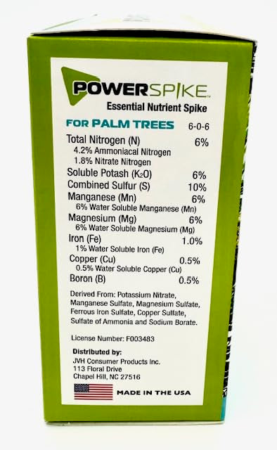 Power Spike for Palm Trees Palm Tree Fertilizer Spike. Nutrient Spike specifically formulated to Feed and fertilize All Types of Palm Trees and Address Deficiencies. Triple Pack 9.6 LBS (30 Spikes)