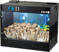 Smart Mushroom Grow Box with Humidity &ampTemperature Monitoring SensorMushroom Grow Chamber with Grow LightSmart Monotub Mushroom Growing Kit 16x11X13 inches with HD LCD ScreenStill Air Box