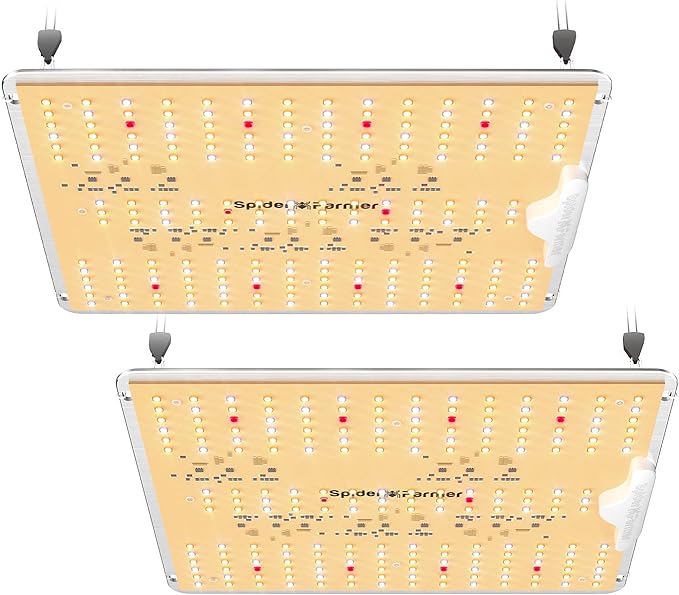 Spider Farmer 2025 New SF1000D 2Pack LED Grow Light with Samsung LM301B Diodes Deeper Penetration &amp IR Lights Full Spectrum Growing Lamps for Indoor Plants Seedlings Vegetables Flowers 2x4 Grow Te