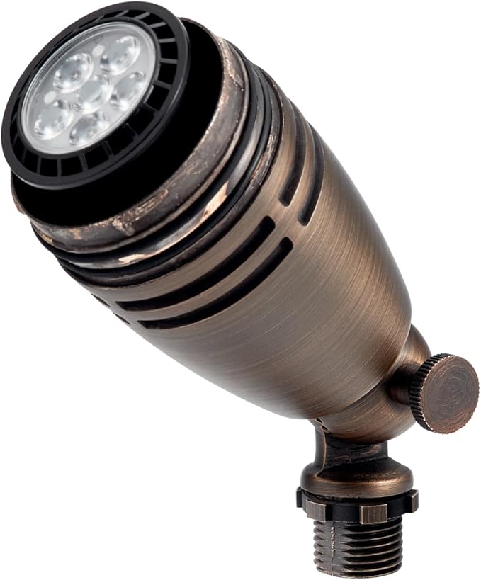 Kichler 12V MR-16 Fixed Socket Brass Accent Light Centennial Brass 3.00x10.25x2.50