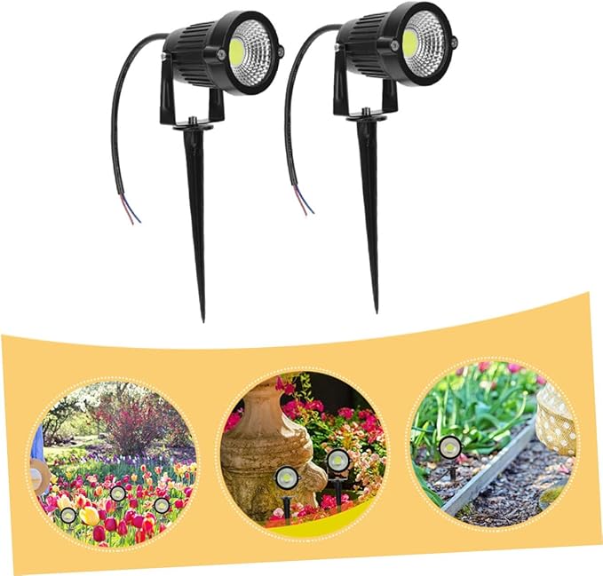 2pcs Decorative Lawn Led Light Energy-Saving In-ground Garden Spotlights for Outdoor Landscape Charming Atmosphere for Pathway