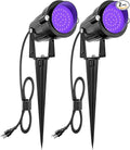ZUCKEO 15W Halloween Blacklight Spotlight Outdoor LED Black Lights Waterproof Landscape Lighting with US Plug for Glow Dancing Party Body Painting Neon Poster Christmas Decorations(2Pack)