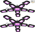 2PCS 400W Adjustable LED Growing Lamps 110V Full Spectrum Indoor Growing Light 528LEDs Red Blue Plant Lights for Seedling Flowering and Fruiting E26/E27 SocketSuitable for Greenhouses Hydroponic