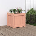 Wooden Garden Planter Box Outdoor Flower Box Wood Flower Boxes for Outdoor Plants Raised Garden Bed Planter Box 15.7x15.7x15.7 Solid Wood Douglas-235