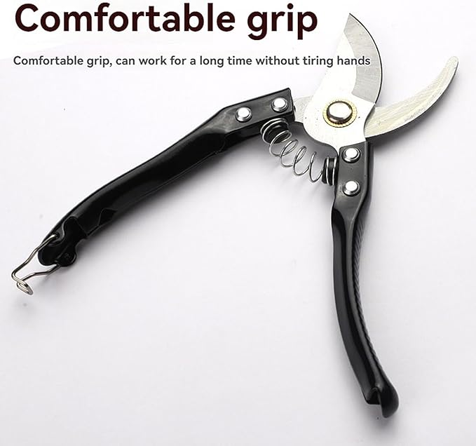 5 Piece Stainless Steel Gardening Tool Set with Ergonomic Handles – Rustproof Garden Kit Including 3 Pruning Shears and 2 Folding SawsPerfect for Trimming Cutting and Landscaping