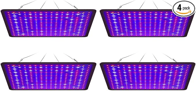 4PCS 800W LED Plant Growing Lights UV IR for Enhanced Plant Vitality for 100-277V Hydroponics Greenhouses Tents Red-Blue Light Photosynthesis Sunlight Filling lamp US Plugs &amp Hooks for Quick mount