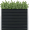 YAFF Raised Garden Bed Anthracite 39.4x39.4x30.3 Galvanized Steel (18.92lbs)