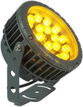 LED Floodlight - LED Outdoor Spotlight - Round Rotate Landscape Lights Ground Landscape Lights AC85-265V Waterproof IP65 Garden Tree Light For Patio Yard Pathway Lawn(Yellow9W(AC85-265V))
