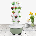 Hydroponics Tower Garden Hydroponic Growing System Aeroponics Growing Kit Indoor Herb Garden Kit with Hydrating Pump Controller for Herbs Fruits A(36Pots)