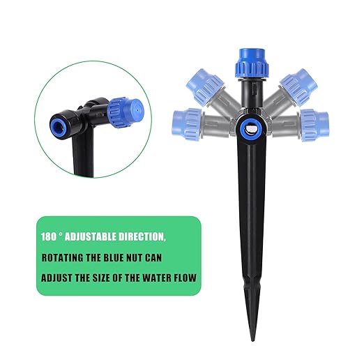 Drip Irrigation Emitterswith Adjustable 360 Degree Water Flow Drippers Atomization Sprayer for 1/4 inch TubingGarden Drippers Sprinker for House Garden Watering System (36pcs-Atomization Sprinker)