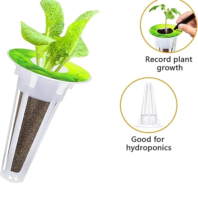 Net Pots for Hydroponics 100PCS B50C Hydroponic Growing - with Plant Baskets Containers