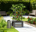 Raised Garden BedGalvanized Planter Box Elevated Garden BedWooden Garden Bed with Trellis