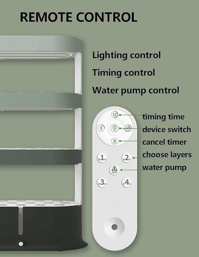 Hydroponics Tower 48 Pods Garden Hydroponic Growing System Aeroponics Grow Kit with Automatic Watering Grow Light and Timer Aquaponics Planting System Indoor Garden Planter
