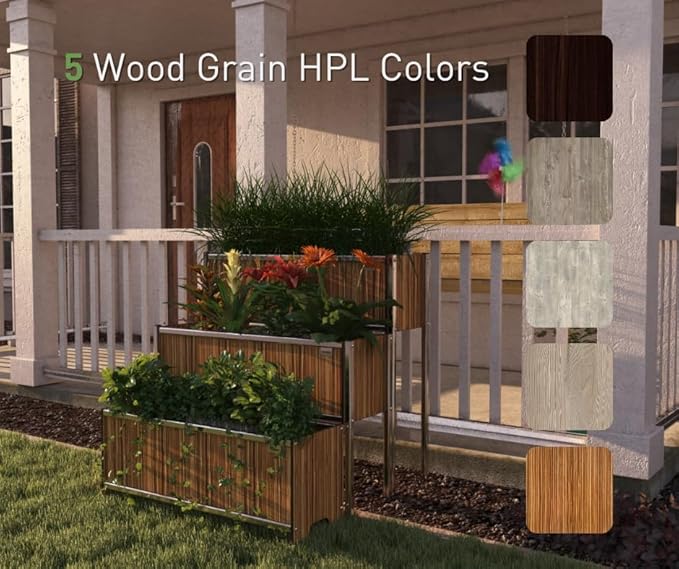 Foreman Raised Garden Bed on Legs – Weather-Resistant Raised Garden Bed (36 x 24 x 25) with Drainage Ideal Raised Garden Bed for Vegetables &amp Flowers – 300 lb Capacity Amaretto Wood Grain