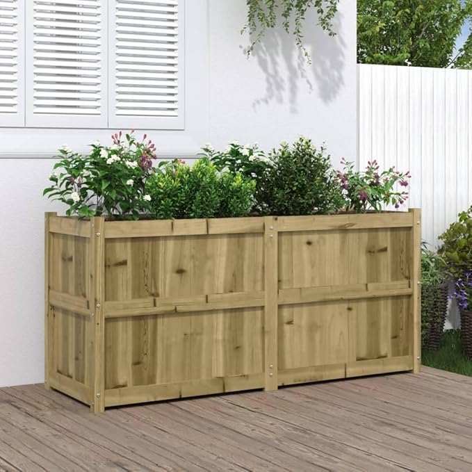 Garden Planter Pinewood Treated Wood Fence Welded Wire Retaining Wall Bed Steel Landscape Galvanized