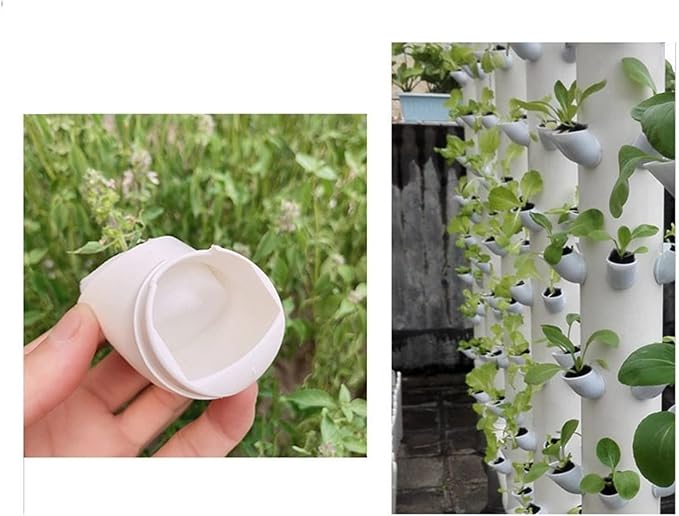 Hydroponic Equipment 100 Pcs Plant Grow Pot Cup DIY Hydroponic Colonization Cups Flower Container Hydroponics Vertical Tower Plant Pots Accessories Indoor Garden
