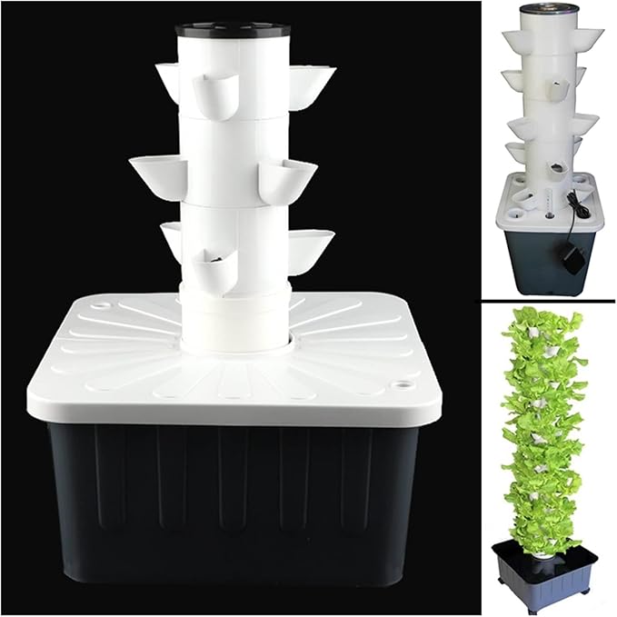 DIY Balcony Hydroponic Growing System Detachable PP Colonization Cups Home Garden Farm Greenhouse Vertical Tower Planters