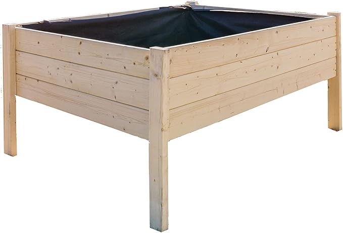 Zylina Wood Raised Garden Bed - L 38x24x22 Raised Planter Boxes for Outdoor with Legs Garden Beds Outdoors Grow Healthy Vegetables Herbs and Beautiful Flowers on Patio Balcony or Backyard.