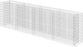 vidaXL Rectangular Gabion Raised Bed in Galvanized Steel - Sturdy and Durable Flower or Plant Bed - Weather- and Proof - Large Size