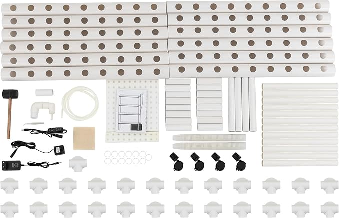 108 Plant Sites Hydroponic Grow Kit with Wheels 4 Layers 12 Pipes Gardening System Grow Kit with Water Pump Timer for Vegetables Flowers Fruits Herbs
