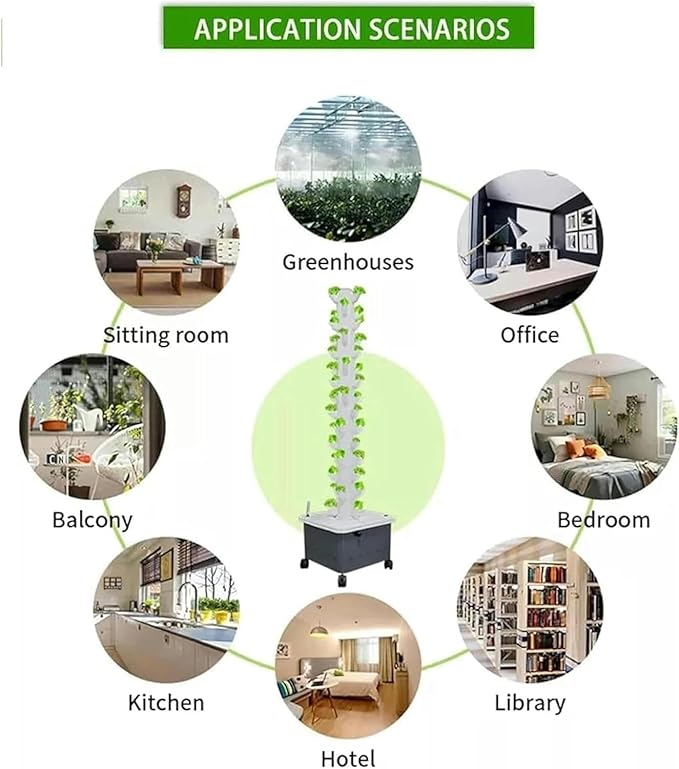 Hydroponic Kits Garden Hydroponic System Kit Gardening Indoor Cultivation System Vertical Cultivation Tower Fresh Herbs Garden Fruits Vegetables Beginner Hydroponics System