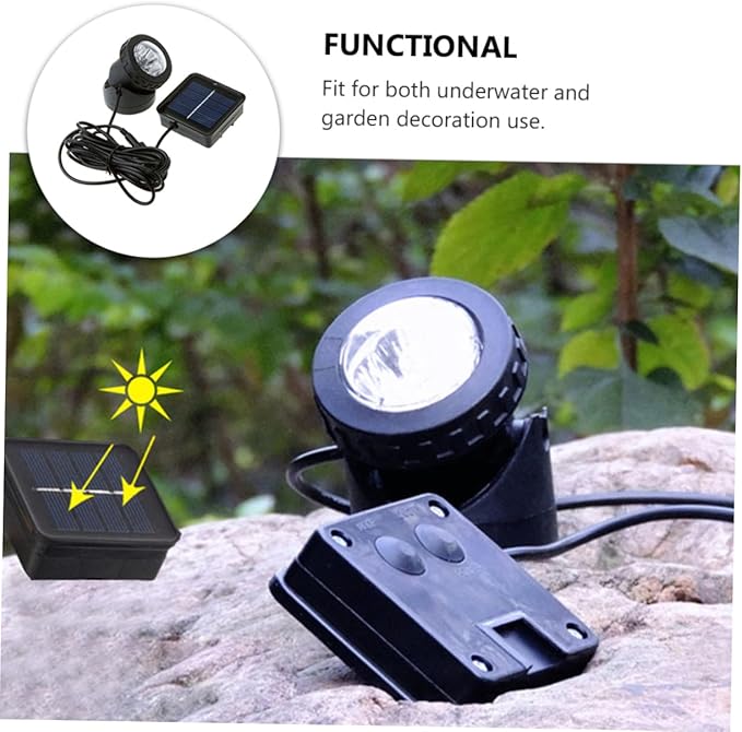 Solar Powered Underwater Spotlight for Fish Tanks Decorative Light for Garden Pool and Outdoor Events Energy Efficient Warm Illumination