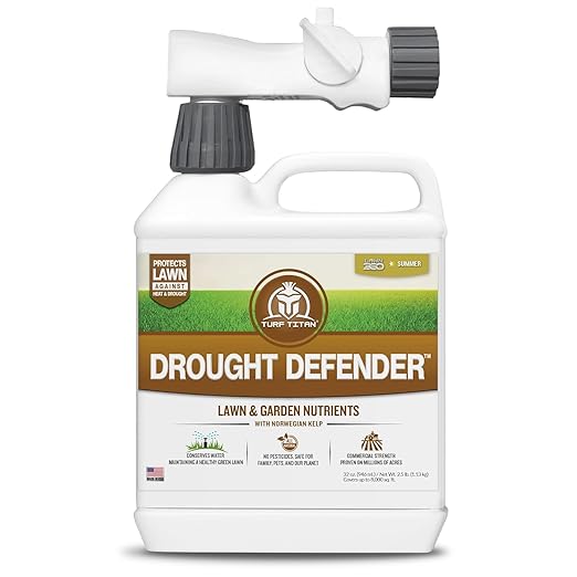 Turf Titan Lawn 360 Early Summer Drought Defender &amp Lawn Advancer Bundle - Grass Care Bundle for Resilient Green Grass – Complete Early Summer Yard Fertilizer Solution with Hose End Sprayer