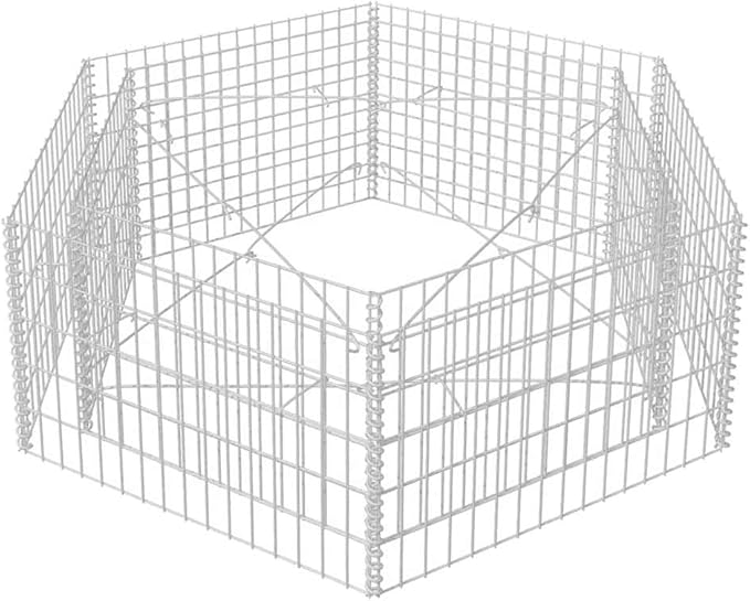 Hexagonal Gabion Raised Bed Outdoor Metal Raised Garden Bed Galvanised Steel Gabion Planter 63x55.1x19.7-950