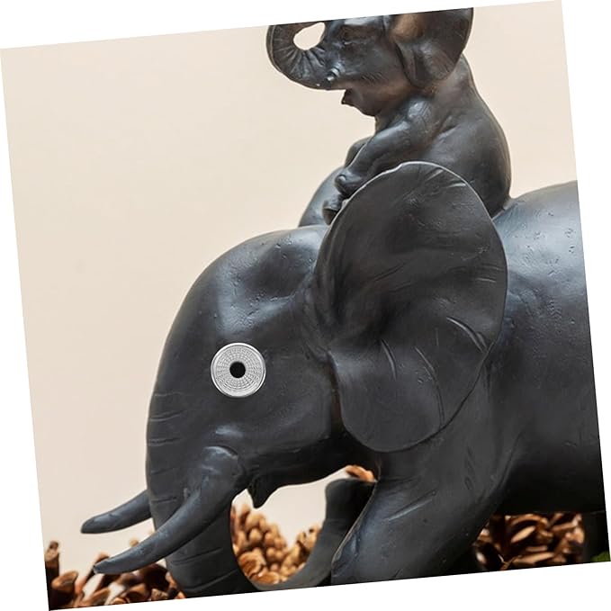 NUOBESTY 100pcs Solar Animal Eyes Spotlight Lamp Shade Durable Outdoor Figurine Lights for Garden Statues Easy Installation Decorative Cover Black Plastic