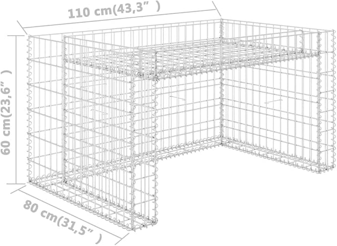SKM Lawn Mower Garage with Raised Bed 110x80x60 cm Steel Wire (Weight-14KG)