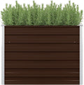Raised Garden Bed Brown 39.4x39.4x30.3 Galvanized Steel