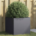 Planter Raised Garden Bed Planter Boxes Outdoor Garden Bed Suitable for Restaurants Backyard Patios Flowers Anthracite 16.5x15.7x15.4 Steel