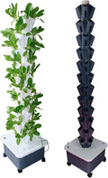 Tower Garden Hydroponic Growing Indoor Smart Garden Kit with Hydrating Pump Adapter Net Pots Timer Gift for Gardening Lover(Size:12TiersC