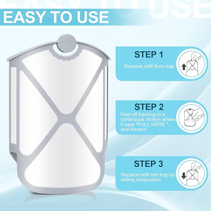 Flying Insect Trap Refills &amp 16 Cartridges Compatible with M364A Refill (16 Cartridges)