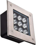Outdoor Buried Lights - Ground LED Landscape Lamp IP66 Waterproof AC85-265V Recessed LED Spotlight Square Underground Light for Garden Pathway Driveway Deck Landscape Lamp (Warm White 18W)