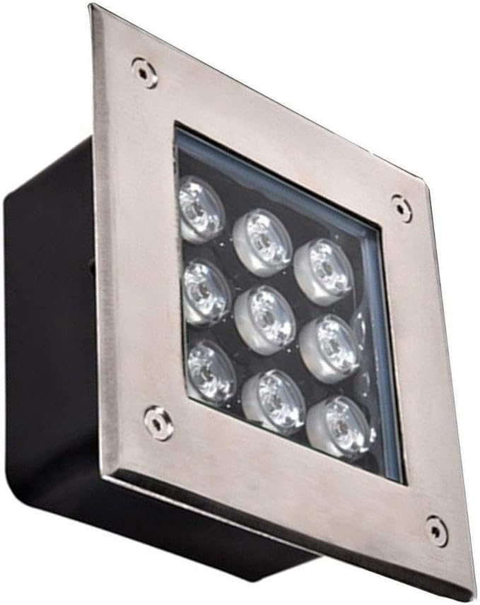 Outdoor Buried Lights - Ground LED Landscape Lamp IP66 Waterproof AC85-265V Recessed LED Spotlight Square Underground Light for Garden Pathway Driveway Deck Landscape Lamp (Yellow 24W)